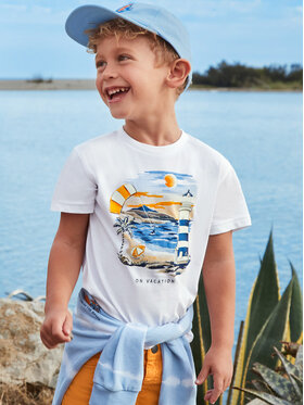 Mayoral Mayoral T-shirt 3023 Blanc Regular Fit