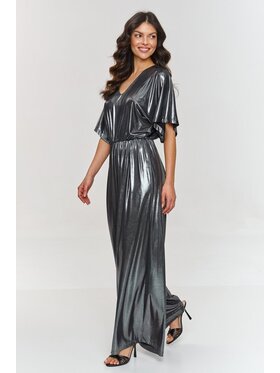 Makadamia Makadamia Kombinezon m884 Szary Loose Fit