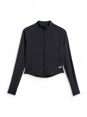 4F 4F Bluza techniczna TRAINING Czarny Slim Fit