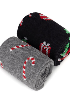 Lasocki Set Od 2 Para Muških Visokih čarapa 2MB-001-AW24 (2-pack) Siva