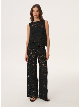 LEBRAND LEBRAND Spodnie materiałowe Veil Czarny Regular Fit