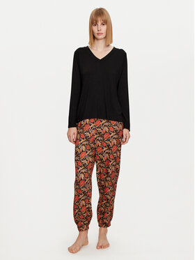 Selmark Selmark Piżama Flores P6973 Czarny Regular Fit
