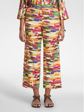 Elena Mirò Elena Mirò Pantaloni di tessuto P020P100471N001 Multicolore Cropp Fit