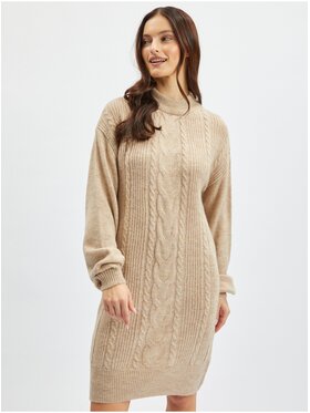 Orsay Orsay Sukienka 530396-773000__L Beżowy Regular Fit