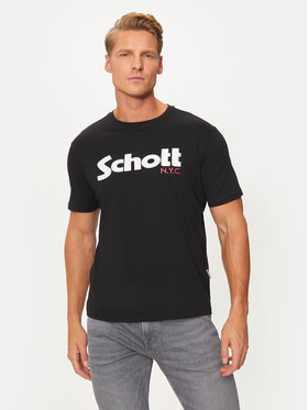 SCHOTT N.Y.C. SCHOTT N.Y.C. Marškinėliai TSLOGO Juoda Regular Fit