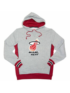Mitchell & Ness Mitchell & Ness Bluza Heavyweight Fleece NBA Miami Heat Szary Standard Fit