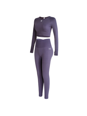 Yeaz Yeaz Komplet top i legginsy LEGEND Fioletowy Slim Fit
