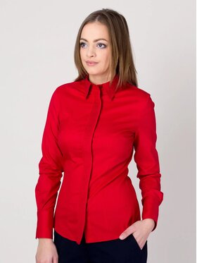 Willsoor Willsoor Koszula 60818 Czerwony Slim Fit
