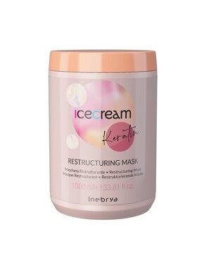 Inebrya Inebrya Inebrya Ice Cream Keratin keratynowa maska restrukturyzująca do włosów 1000ml Maska do włosów