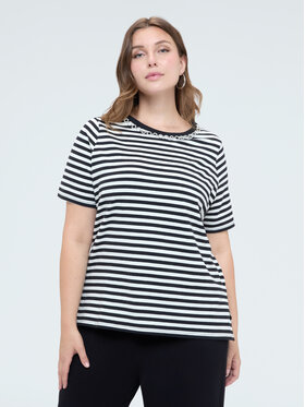 Fiorella Rubino Fiorella Rubino T-Shirt G0BAL009197N0Z3 Czarny Regular Fit