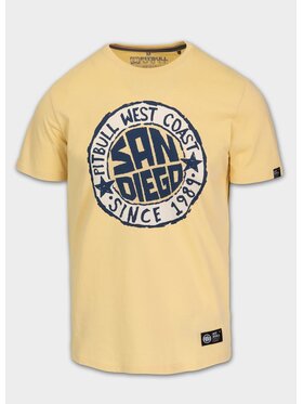 PITBULL PITBULL T-Shirt Koszulka męska SAN DIEGO SUN 3XL Żółty Regular Fit