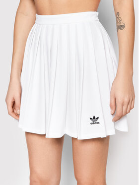 adidas adidas Плисирана пола HG6305 Бял Regular Fit