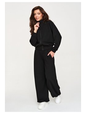 Makadamia Makadamia Dres M950 Czarny Loose Fit
