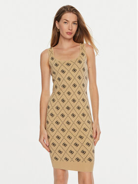 Guess Guess Rochie tricotată Sarah W4BK98 Z3JD2 Bej Slim Fit