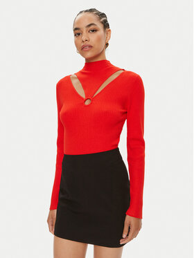 Morgan Morgan Pulover 241-MELINE Rdeča Slim Fit