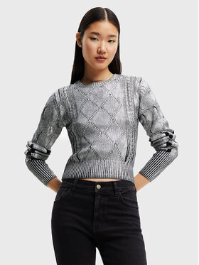 Desigual Desigual Sweater Johanna 22WWJF69 Ezüst Regular Fit