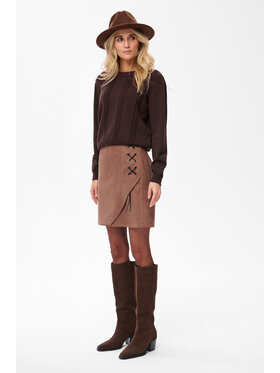 blue shadow blue shadow Spódnica Mika Brązowy Regular Fit