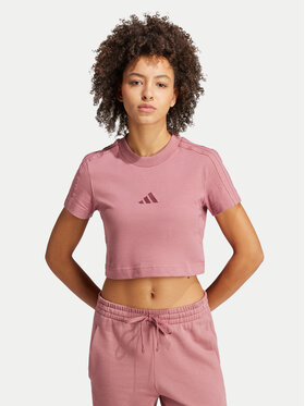 adidas adidas T-särk ALL SZN 3-Stripes IY6849 Roosa Slim Fit