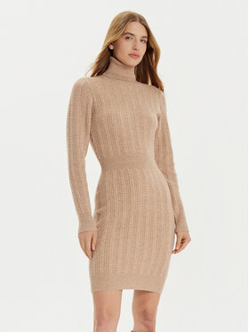 Fracomina Fracomina Повсякденна сукня FR24WD5010K53201 Бежевий Slim Fit