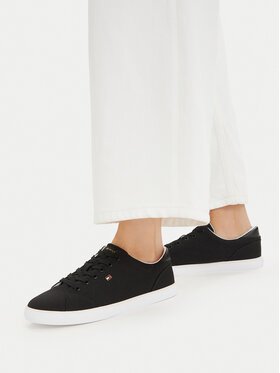 Tommy Hilfiger Tommy Hilfiger Teniszcipő Th Low Profile Vulc Canvas FW0FW09102 Fekete