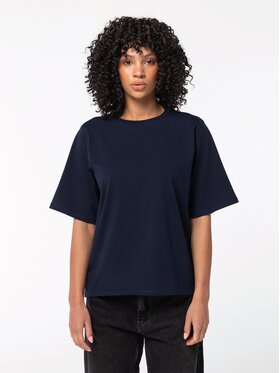 BASICLO BASICLO T-Shirt BSL-032-2005 Granatowy Oversize