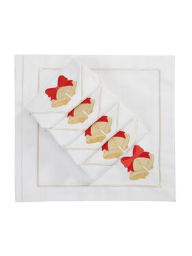 Roseberry Home Roseberry Home Serwetki Jingle Bells Panama Biały