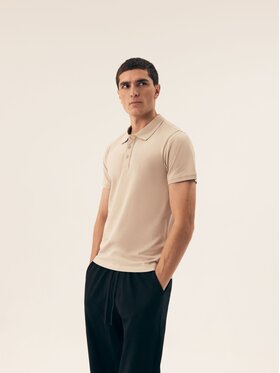 Henderson Henderson Polo 43025 Beżowy Regular Fit