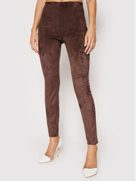 Guess Guess Legíny Maya W1YB90 WE0L0 Hnědá Slim Fit