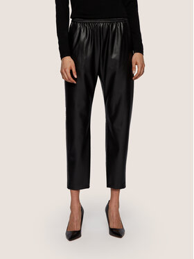 BOSS Boss Панталони от имитация на кожа Taledy 50436334 Черен Regular Fit