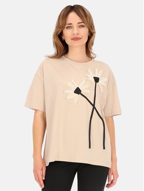 Perso Perso T-Shirt TCE240012F Różowy Regular Fit