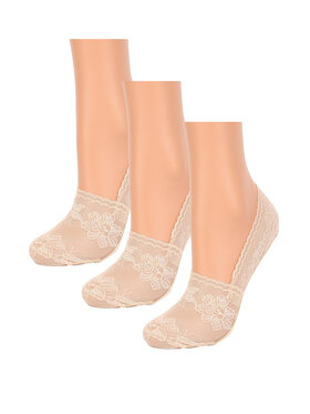 Poupée Marilyn Poupée Marilyn Skarpety stopki damskie LACE Z32 Beżowy
