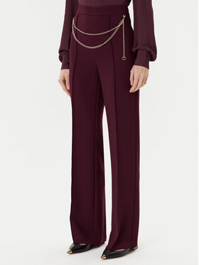 TWINSET TWINSET Spodnie palazzo 252TP2281 Bordowy Wide Leg