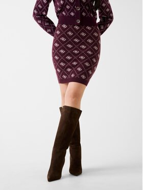 Guess Guess Spódnica mini 167473 Bordowy Classic Fit
