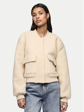 Pieces Pieces Bomber striukė Fully 17152505 Balta Regular Fit