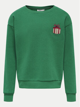 Kids ONLY Kids ONLY Majica dugih rukava Yda Xmas 15280285 Zelena Regular Fit