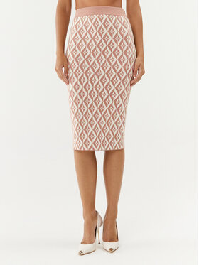 Elisabetta Franchi Elisabetta Franchi Bleistiftrock GK-81B-36E2-V270 Rosa Slim Fit