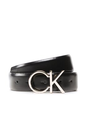 Calvin Klein Calvin Klein Pasek Damski Re-Lock Ck Logo Belt 30mm K60K610157 Czarny