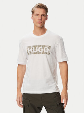 HUGO HUGO Marškinėliai Nerpient 50566041 Balta Regular Fit