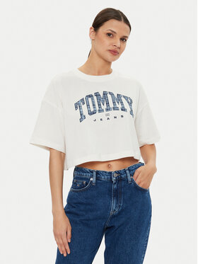 Tommy Jeans Tommy Jeans T-Shirt DW0DW18420 Εκρού Oversize