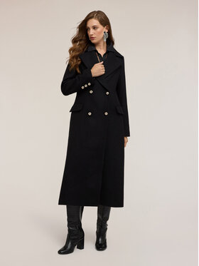 Motivi Motivi Cappotto 0097Q000618N033 Nero Regular Fit