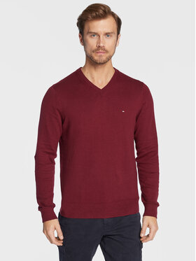 Tommy Hilfiger Tommy Hilfiger Kampsun Pima MW0MW28047 Bordoopunane Regular Fit