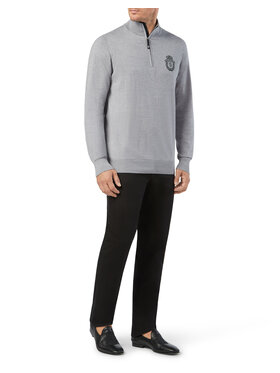 Billionaire Billionaire Longsleeve 17957 Szary Regular Fit