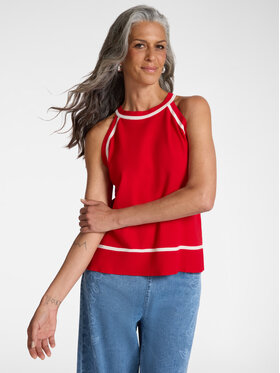 Elena Mirò Elena Mirò Sweter M565Z000706N0A4 Czerwony Regular Fit