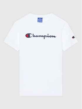 Champion Champion T-Shirt Logo 305770 Biały Regular Fit