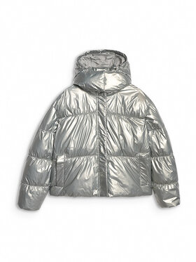 4F 4F Kurtka puchowa URBAN COMMUTER Szary jasny Oversize