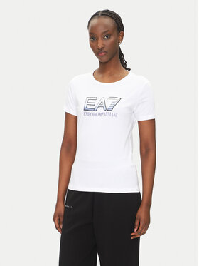 EA7 Emporio Armani EA7 Emporio Armani Marškinėliai 7W000183 AF10373 U0002 Balta Regular Fit
