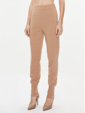 TWINSET TWINSET Pletene hlače 232TT3201 Rjava Regular Fit