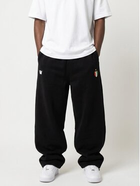 Jigga Wear Jigga Wear Spodnie dresowe Szerokie luźne baggy 132722 Czarny Regular Fit