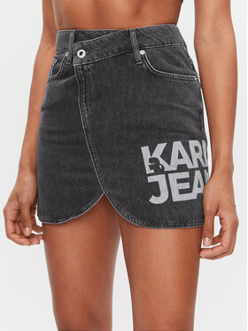 Karl Lagerfeld Jeans Karl Lagerfeld Jeans Džínová sukně 235J1200 Šedá Regular Fit