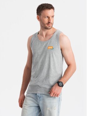 Ombre Ombre Tank top OM-TSTT-0191 Szary Regular Fit